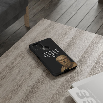 "Know Nothing, Own Wisdom" – Plato Tough Phone Case