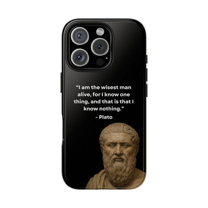 "Know Nothing, Own Wisdom" – Plato Tough Phone Case