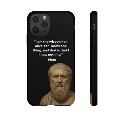 "Know Nothing, Own Wisdom" – Plato Tough Phone Case