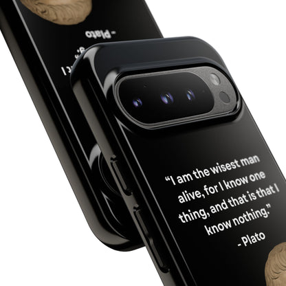 "Know Nothing, Own Wisdom" – Plato Tough Phone Case