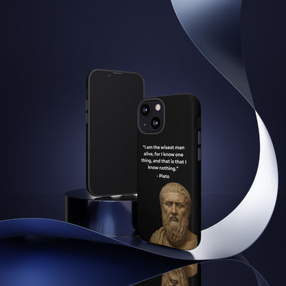 "Know Nothing, Own Wisdom" – Plato Tough Phone Case
