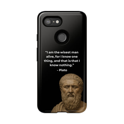 "Know Nothing, Own Wisdom" – Plato Tough Phone Case
