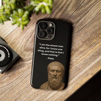 "Know Nothing, Own Wisdom" – Plato Tough Phone Case