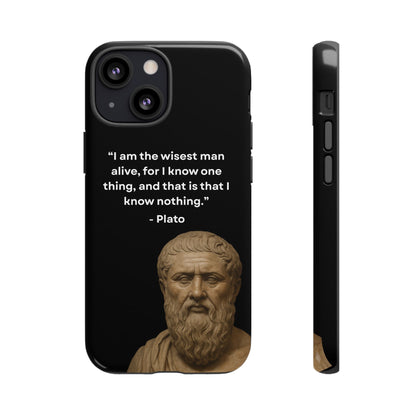 "Know Nothing, Own Wisdom" – Plato Tough Phone Case