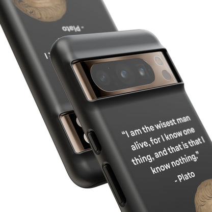 "Know Nothing, Own Wisdom" – Plato Tough Phone Case