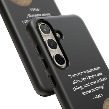 "Know Nothing, Own Wisdom" – Plato Tough Phone Case