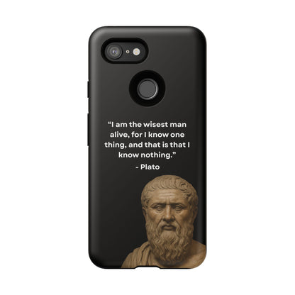 "Know Nothing, Own Wisdom" – Plato Tough Phone Case