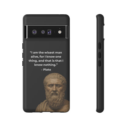 "Know Nothing, Own Wisdom" – Plato Tough Phone Case