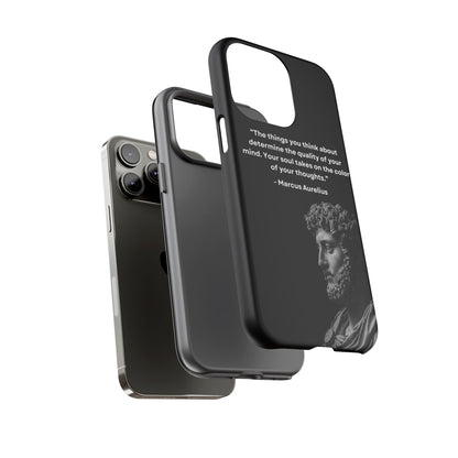 “Color of Thought” – Marcus Aurelius Quote Tough Phone Case