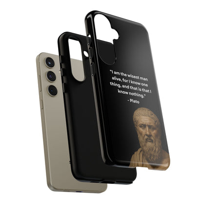 "Know Nothing, Own Wisdom" – Plato Tough Phone Case