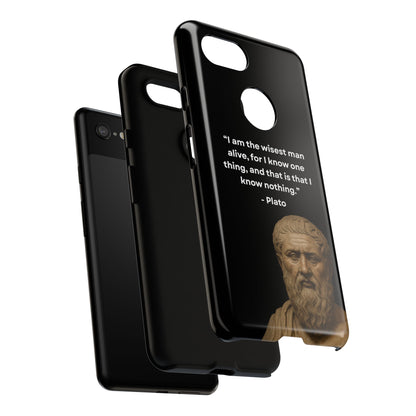 "Know Nothing, Own Wisdom" – Plato Tough Phone Case