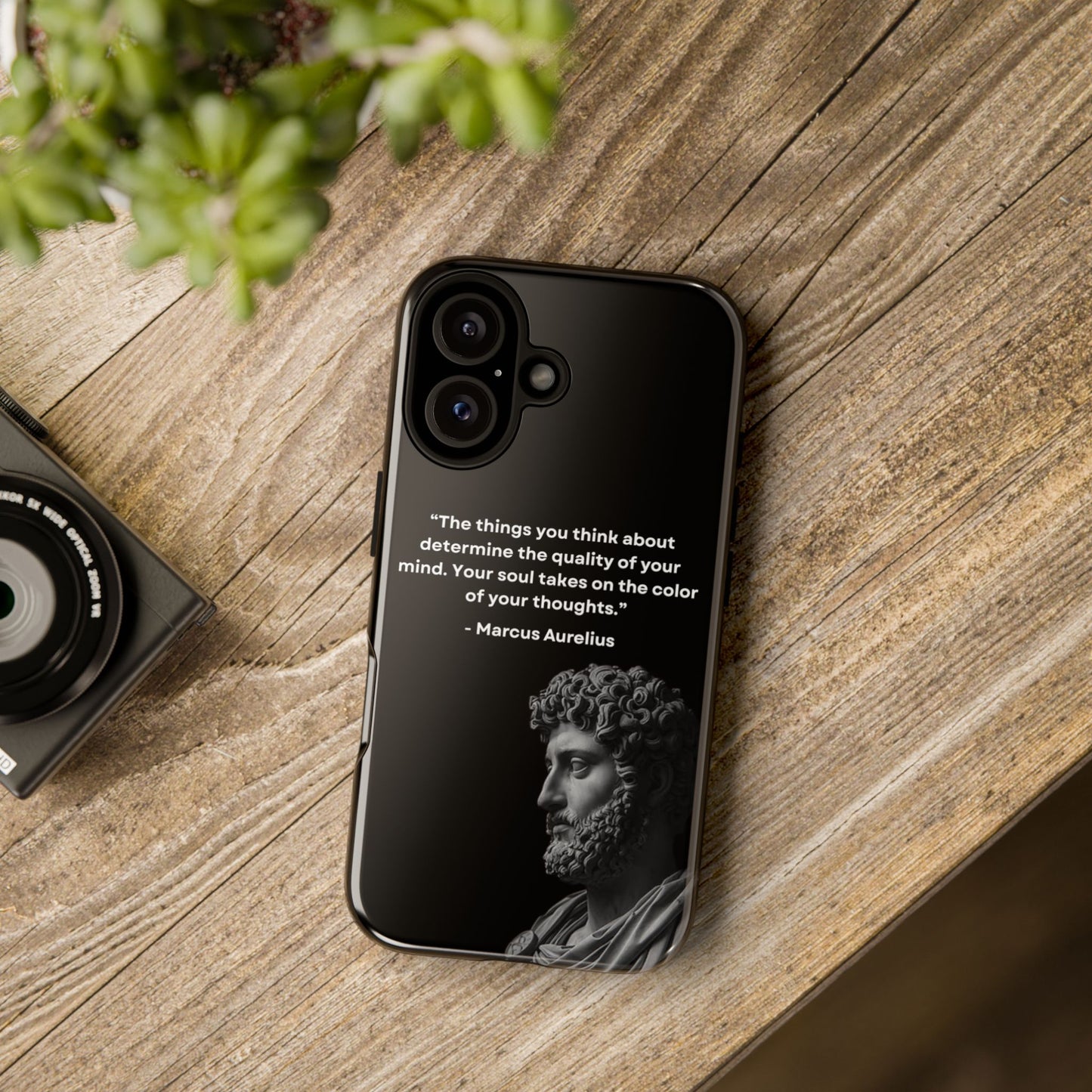 “Color of Thought” – Marcus Aurelius Quote Tough Phone Case