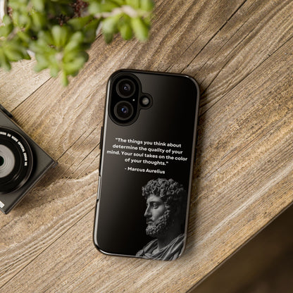 “Color of Thought” – Marcus Aurelius Quote Tough Phone Case