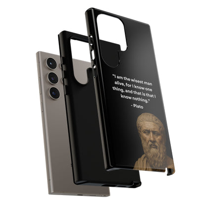 "Know Nothing, Own Wisdom" – Plato Tough Phone Case
