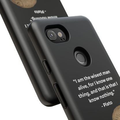 "Know Nothing, Own Wisdom" – Plato Tough Phone Case