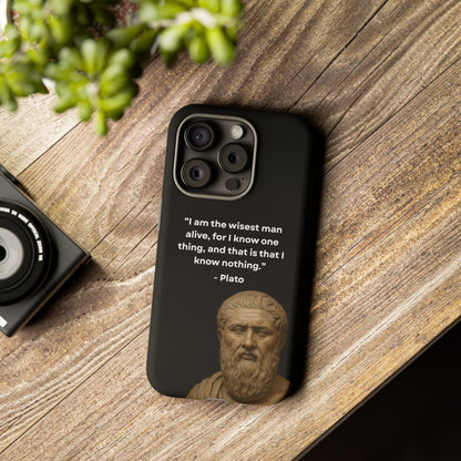 "Know Nothing, Own Wisdom" – Plato Tough Phone Case