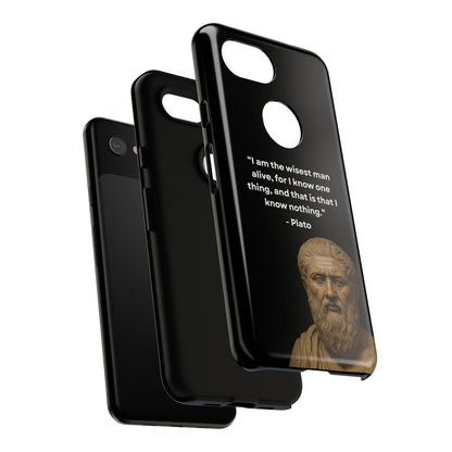 "Know Nothing, Own Wisdom" – Plato Tough Phone Case