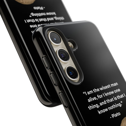 "Know Nothing, Own Wisdom" – Plato Tough Phone Case