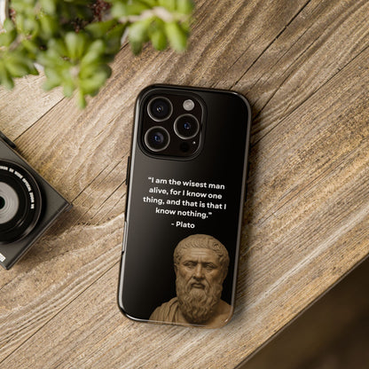 "Know Nothing, Own Wisdom" – Plato Tough Phone Case