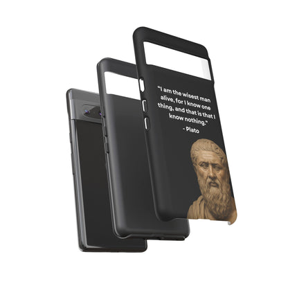 "Know Nothing, Own Wisdom" – Plato Tough Phone Case