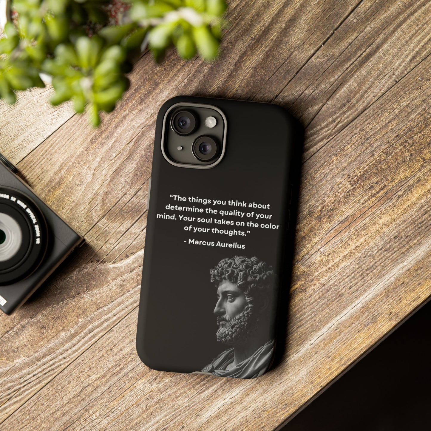 “Color of Thought” – Marcus Aurelius Quote Tough Phone Case