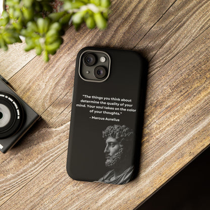 “Color of Thought” – Marcus Aurelius Quote Tough Phone Case