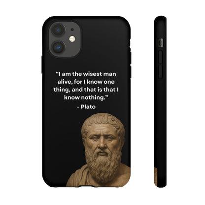 "Know Nothing, Own Wisdom" – Plato Tough Phone Case