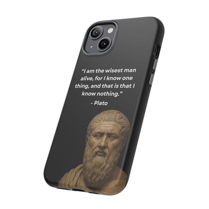 "Know Nothing, Own Wisdom" – Plato Tough Phone Case