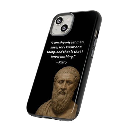 "Know Nothing, Own Wisdom" – Plato Tough Phone Case
