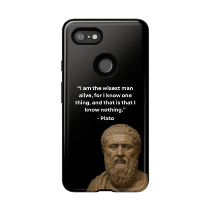 "Know Nothing, Own Wisdom" – Plato Tough Phone Case
