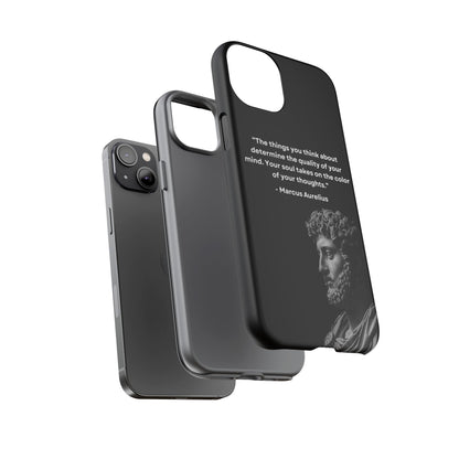 “Color of Thought” – Marcus Aurelius Quote Tough Phone Case