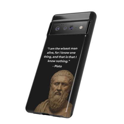 "Know Nothing, Own Wisdom" – Plato Tough Phone Case