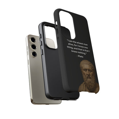 "Know Nothing, Own Wisdom" – Plato Tough Phone Case