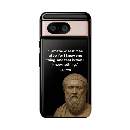 "Know Nothing, Own Wisdom" – Plato Tough Phone Case