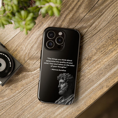 “Color of Thought” – Marcus Aurelius Quote Tough Phone Case