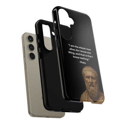 "Know Nothing, Own Wisdom" – Plato Tough Phone Case
