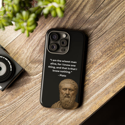 "Know Nothing, Own Wisdom" – Plato Tough Phone Case