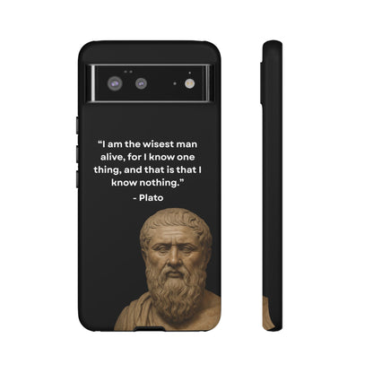 "Know Nothing, Own Wisdom" – Plato Tough Phone Case