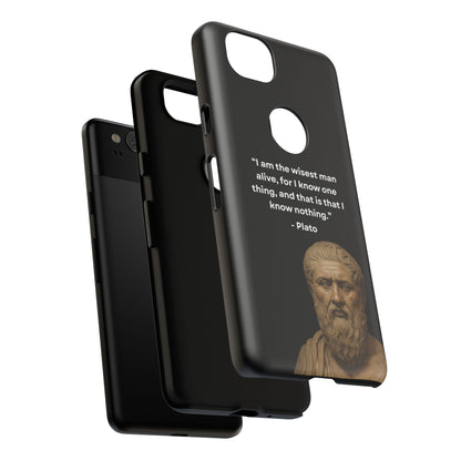 "Know Nothing, Own Wisdom" – Plato Tough Phone Case