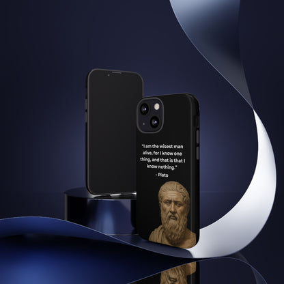 "Know Nothing, Own Wisdom" – Plato Tough Phone Case