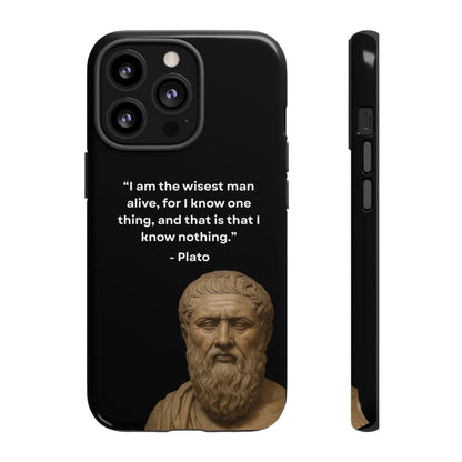 "Know Nothing, Own Wisdom" – Plato Tough Phone Case