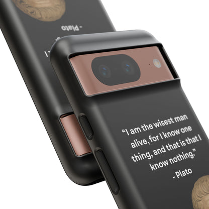 "Know Nothing, Own Wisdom" – Plato Tough Phone Case