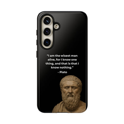 "Know Nothing, Own Wisdom" – Plato Tough Phone Case