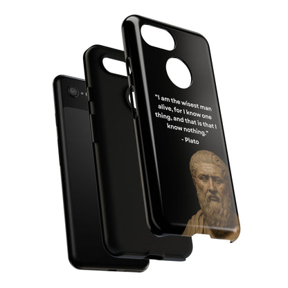 "Know Nothing, Own Wisdom" – Plato Tough Phone Case