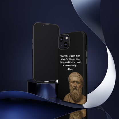 "Know Nothing, Own Wisdom" – Plato Tough Phone Case