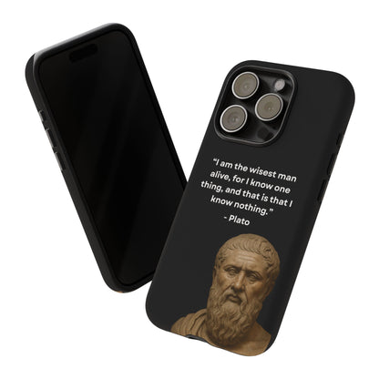 "Know Nothing, Own Wisdom" – Plato Tough Phone Case