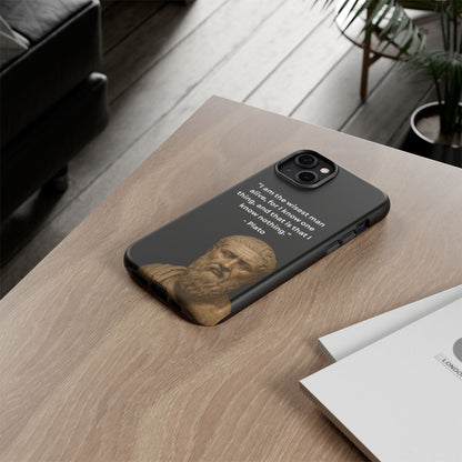 "Know Nothing, Own Wisdom" – Plato Tough Phone Case