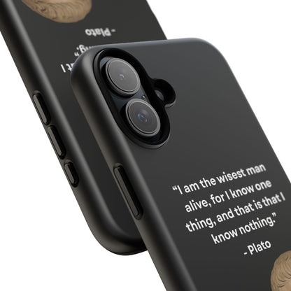 "Know Nothing, Own Wisdom" – Plato Tough Phone Case