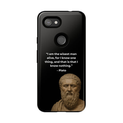 "Know Nothing, Own Wisdom" – Plato Tough Phone Case