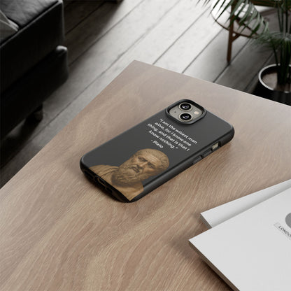 "Know Nothing, Own Wisdom" – Plato Tough Phone Case